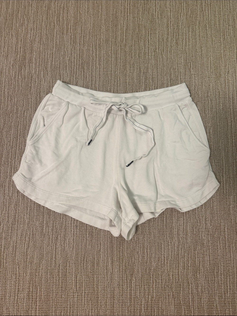 Stateside White Drawstring Lounge Shorts